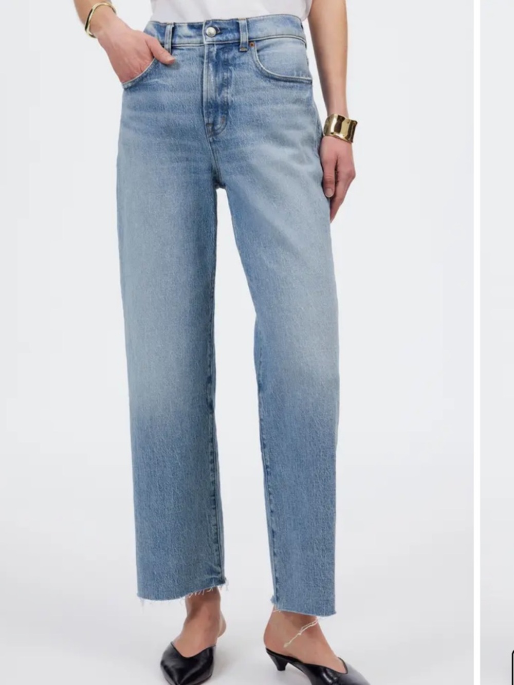 Madewell Perfect Vintage Wide Leg Cropped Jean size 27